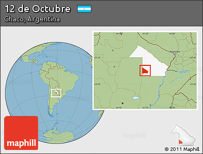Savanna Style Location Map of 12 De Octubre, highlighted parent region
