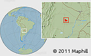 Savanna Style Location Map of 12 de Octubre, hill shading