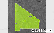 Physical Map of 12 de Octubre, darken, desaturated