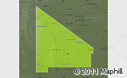 Physical Map of 12 de Octubre, darken, semi-desaturated