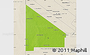 Physical Map of 12 de Octubre, shaded relief outside