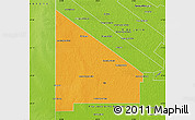 Political Map of 12 de Octubre, physical outside