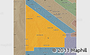 Political Map of 12 de Octubre, semi-desaturated