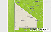 Shaded Relief Map of 12 de Octubre, physical outside