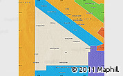 Shaded Relief Map of 12 de Octubre, political outside