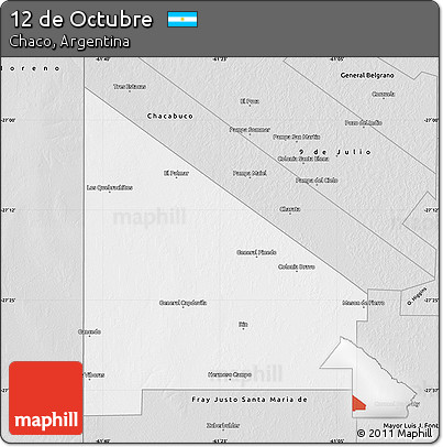 Silver Style Map of 12 De Octubre
