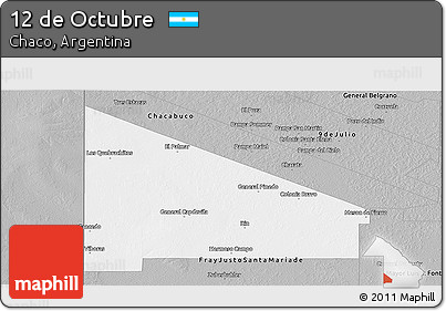 Gray Panoramic Map of 12 De Octubre