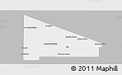 Gray Panoramic Map of 12 de Octubre, single color outside