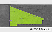 Physical Panoramic Map of 12 de Octubre, darken, desaturated