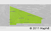 Physical Panoramic Map of 12 de Octubre, lighten, desaturated