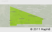 Physical Panoramic Map of 12 de Octubre, lighten, semi-desaturated