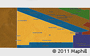 Political Panoramic Map of 12 de Octubre, darken
