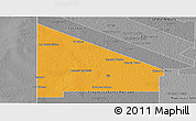Political Panoramic Map of 12 de Octubre, desaturated