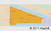 Political Panoramic Map of 12 de Octubre, lighten