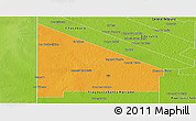 Political Panoramic Map of 12 de Octubre, physical outside