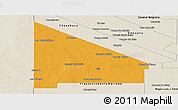 Political Panoramic Map of 12 de Octubre, shaded relief outside