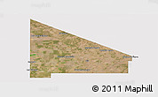 Satellite Panoramic Map of 12 de Octubre, cropped outside
