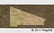 Satellite Panoramic Map of 12 de Octubre, darken
