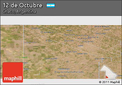 Satellite Panoramic Map of 12 De Octubre