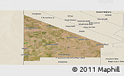 Satellite Panoramic Map of 12 de Octubre, shaded relief outside