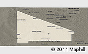 Shaded Relief Panoramic Map of 12 de Octubre, darken