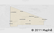 Shaded Relief Panoramic Map of 12 de Octubre, lighten, desaturated
