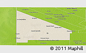 Shaded Relief Panoramic Map of 12 de Octubre, physical outside