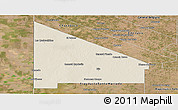 Shaded Relief Panoramic Map of 12 de Octubre, satellite outside