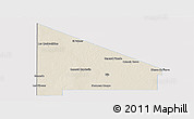 Shaded Relief Panoramic Map of 12 de Octubre, single color outside