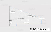 Silver Style Panoramic Map of 12 de Octubre, single color outside