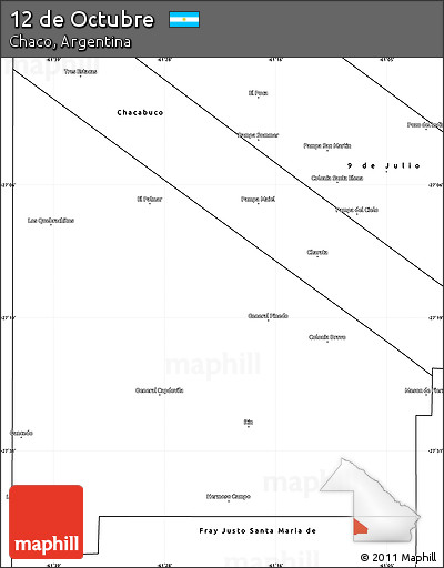 Blank Simple Map of 12 De Octubre