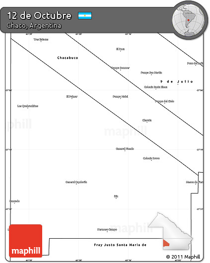 Blank Simple Map of 12 De Octubre