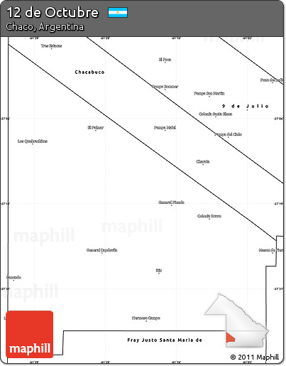 Blank Simple Map of 12 De Octubre