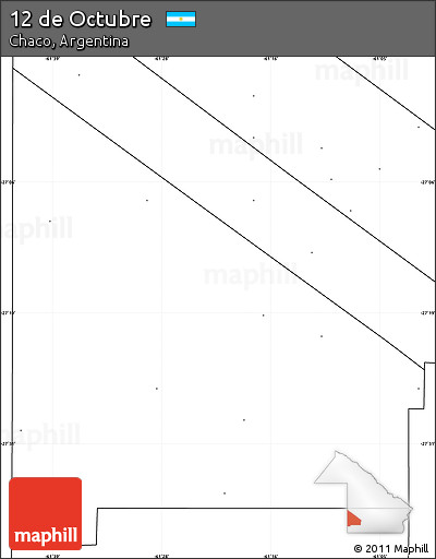 Blank Simple Map of 12 De Octubre, no labels