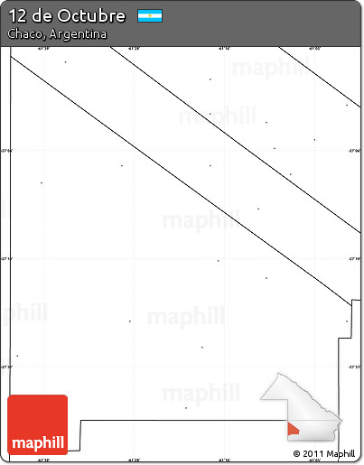 Blank Simple Map of 12 De Octubre, no labels