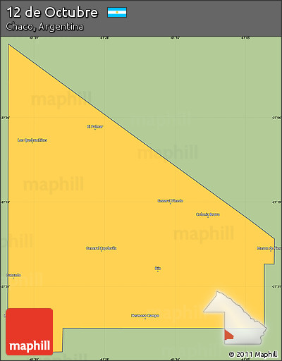 Savanna Style Simple Map of 12 De Octubre, cropped outside