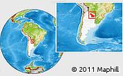 Physical Location Map of Chaco, highlighted country, within the entire country