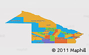 Political Panoramic Map of Chaco, cropped outside