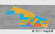 Political Panoramic Map of Chaco, desaturated