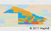 Political Panoramic Map of Chaco, lighten