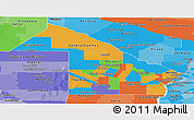 Political Panoramic Map of Chaco, political shades outside