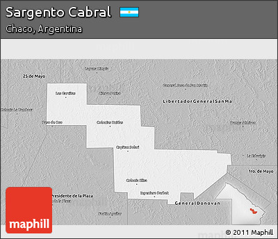 Gray 3D Map of Sargento Cabral