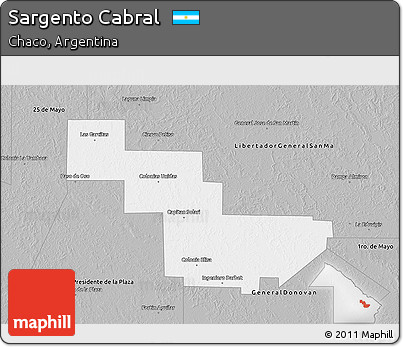 Gray 3D Map of Sargento Cabral