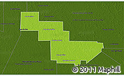 Physical 3D Map of Sargento Cabral, darken