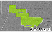 Physical 3D Map of Sargento Cabral, desaturated