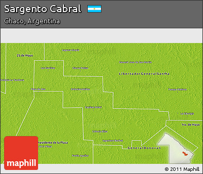 Physical 3D Map of Sargento Cabral