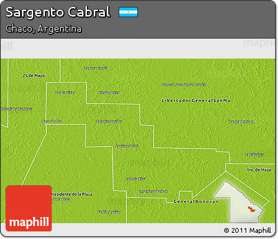 Physical 3D Map of Sargento Cabral