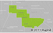 Physical 3D Map of Sargento Cabral, lighten, desaturated