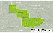 Physical 3D Map of Sargento Cabral, lighten, semi-desaturated