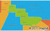 Physical 3D Map of Sargento Cabral, political outside